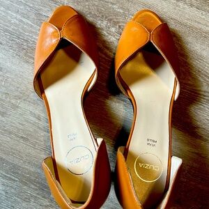 Brown leather beautiful leather heels from Italy - size 38/ 8US